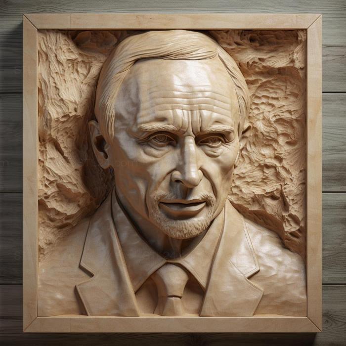 Знаменитости (Владимир Путин 4, 3DFMS_6855) 3D модель для ЧПУ станка